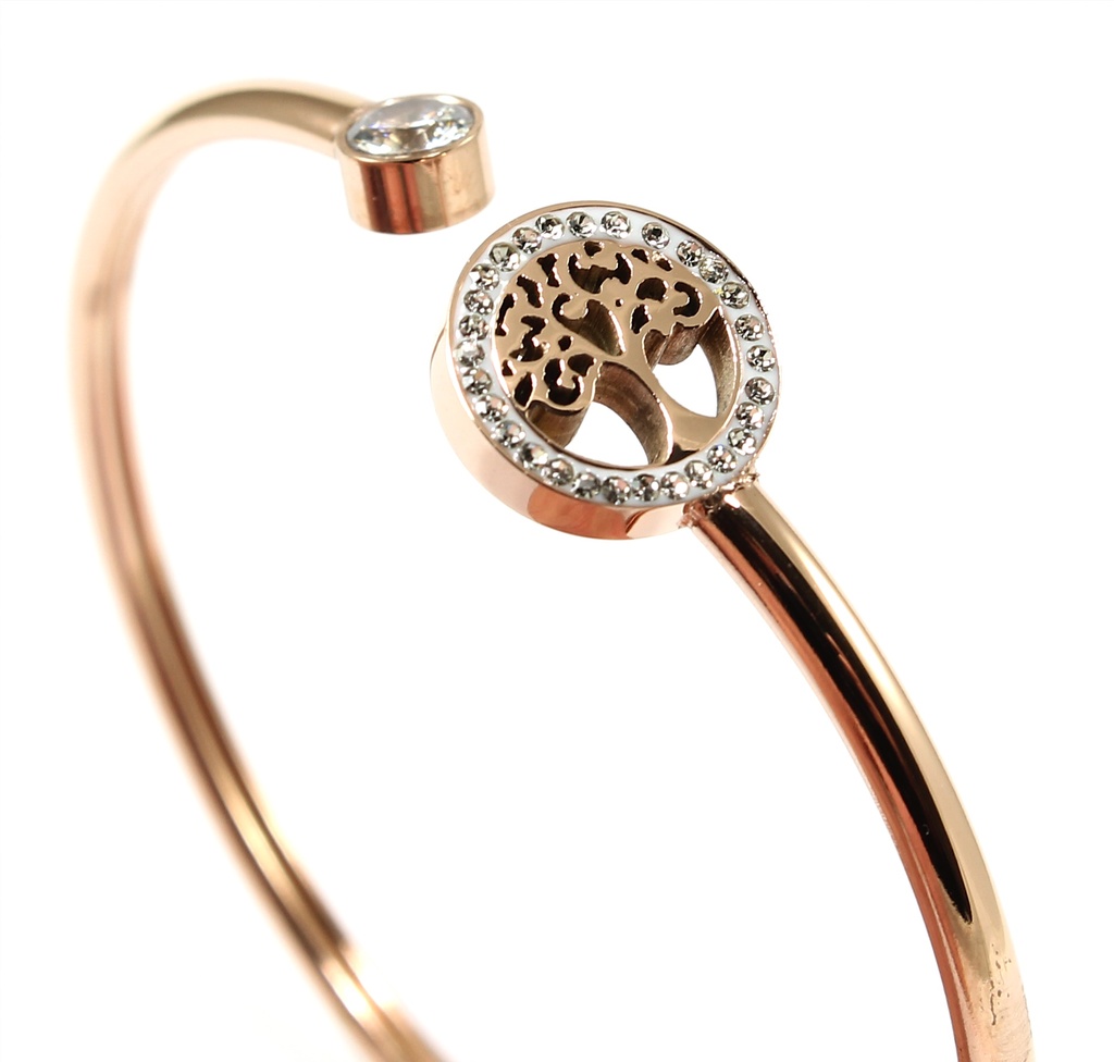 Náramek Strom života rose gold zirkon