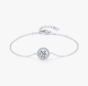 Dámský střibrný náramek s kamínky