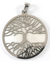 Ocelový přívěšek Strom života Silver
