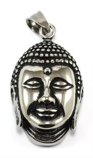 Ocelový přívěšek hlava Buddhy