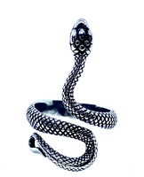 Ocelový prsten Had 