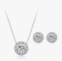 Stříbrný Květ — sada náhrdelníku a pecek