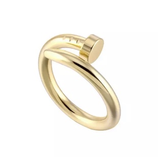 Ocelový prsten Gold Hřebík  